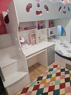 Leuk kinderbed met bureau en kast, Ophalen of Verzenden, Gebruikt, Hoogslaper