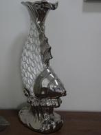 vaas vis zilver vissen grote zilveren vaas strass schelpjes, Huis en Inrichting, Woonaccessoires | Vazen, Overige kleuren, Aardewerk of Porselein