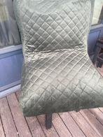 Groene velvet poef/zitzak, Huis en Inrichting, Banken | Sofa's en Chaises Longues, Ophalen, Zo goed als nieuw