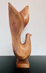 Vintage gestileerde vogel van hout, Ophalen of Verzenden