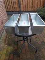 Handgemaakte zinken bloembakken/plantenbakken, Tuin en Terras, Bloembakken en Plantenbakken, Ophalen of Verzenden, Nieuw, Rond