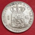 Gulden 1863. Pr., 1 gulden, Koning Willem III, Zilver, Ophalen of Verzenden