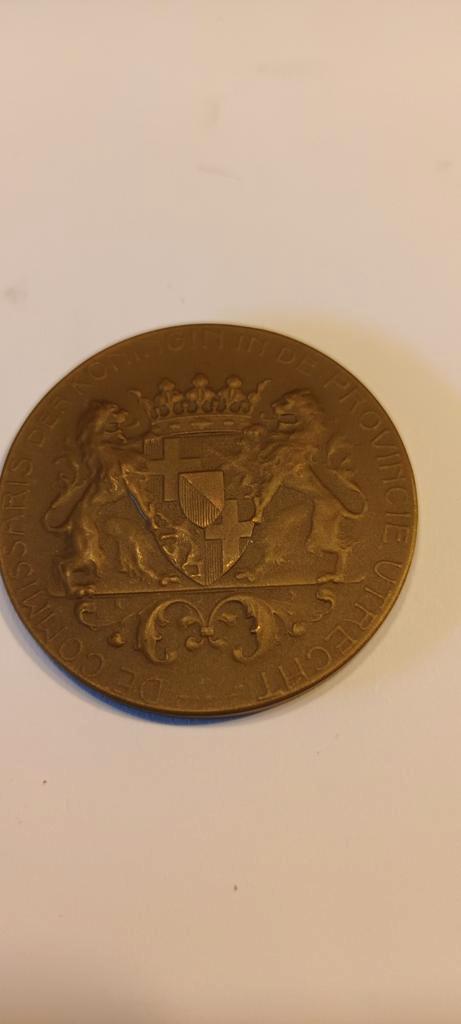 Utrecht Provincie Penning - Bronzen Uitgave, Postzegels en Munten, Penningen en Medailles, Brons, Nederland, Ophalen of Verzenden