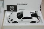 PORSCHE 911 992 GT3 WHITE black wheels Minichamps WRH, Verzenden, Zo goed als nieuw, Auto, MiniChamps