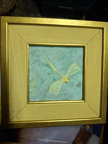 Kinga Chromy - Libelle Schilderij 22x22 beschikbaar voor biedingen