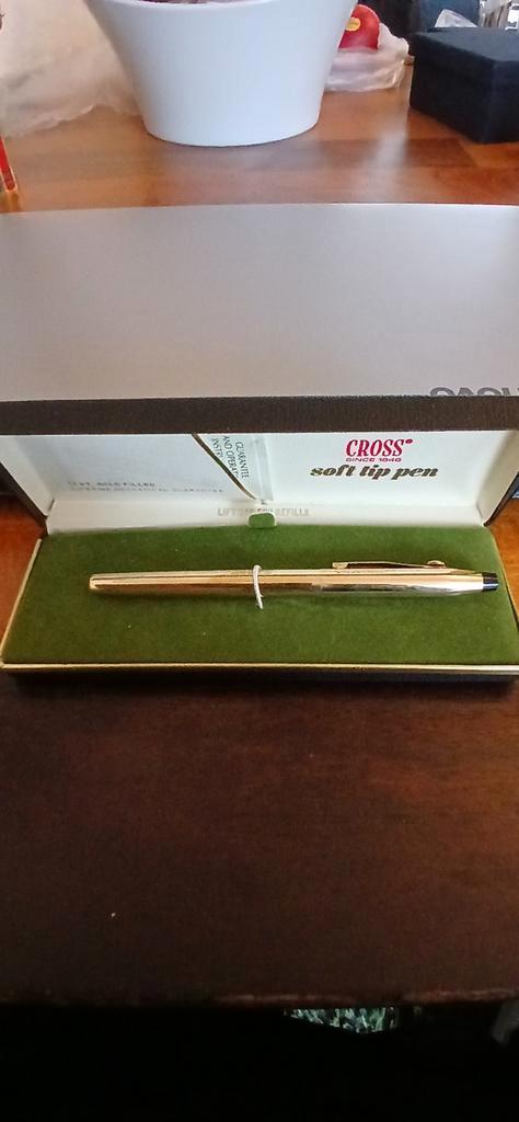 Cross  soft tip pen 12 kt gold filled, Verzamelen, Pennenverzamelingen, Zo goed als nieuw, Balpen, Cross, Ophalen of Verzenden