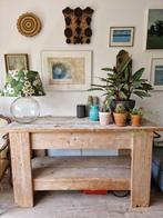 sidetable van steigerhout, Ophalen, 100 tot 150 cm, Zo goed als nieuw, Rechthoekig