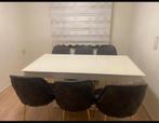 Eettafel met stoelen, Huis en Inrichting, Ophalen, 50 tot 100 cm, Zo goed als nieuw, Vijf personen of meer