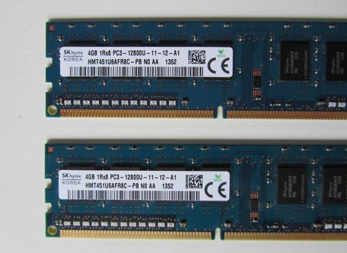 16GB Kit (4x 4GB) SK Hynix PC3-12800 u (1600MHz) DDR3 Geheu, Computers en Software, RAM geheugen, Zo goed als nieuw, 16 GB, DDR3