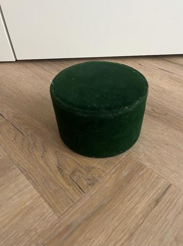 ZGAN groen velours Sostrene Grene sieradendoos doos 12cm ron beschikbaar voor biedingen