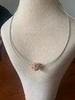 Dubbel spangetje /ketting met zoetwaterparel bolletje, Sieraden, Tassen en Uiterlijk, Ophalen of Verzenden