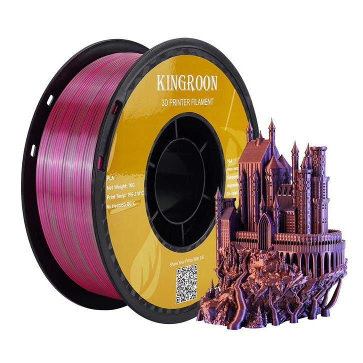 Kingroon Golden/Green/Rose/Red Silk Filament 1.75mm, Computers en Software, 3D-printerbenodigheden, Nieuw, Ophalen of Verzenden
