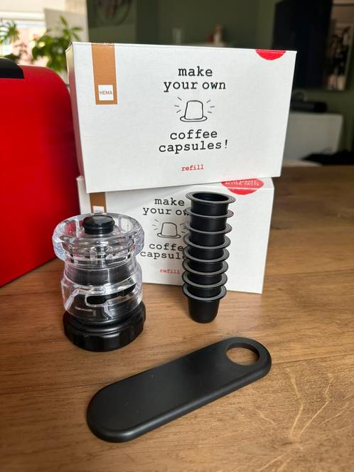 Hema hervulbare cups + voorraad lids, Witgoed en Apparatuur, Koffiemachine-accessoires, Nieuw, Ophalen of Verzenden