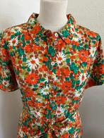 King Louie maat 44 oranje bloemen blouse jurk 2112, Maat 42/44 (L), Oranje, Ophalen of Verzenden, Zo goed als nieuw