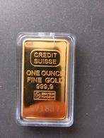 Credit Suisse 1 ounce gouden baar 999.9, Ophalen of Verzenden, Goud