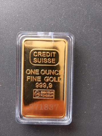 Credit Suisse 1 ounce gouden baar 999.9 beschikbaar voor biedingen