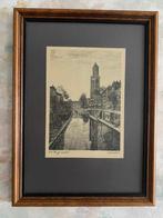 Litho     ,   Oude .  Gracht  .  Utrecht, Antiek en Kunst, Kunst | Litho's en Zeefdrukken, Ophalen of Verzenden