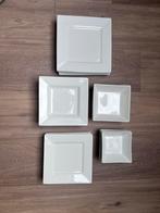 Wit Vierkant Servies, Keramiek, Ophalen of Verzenden, Zo goed als nieuw, Overige stijlen