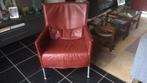 Te koop mooie dik leren fauteuil, Huis en Inrichting, Fauteuils, Minder dan 75 cm, Leer, Ophalen of Verzenden, Zo goed als nieuw