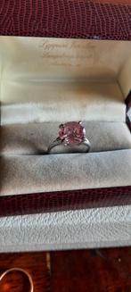 Vintage  ring zilver met Swarovski kristal., Met kristal, Ophalen of Verzenden, Zo goed als nieuw, Dame