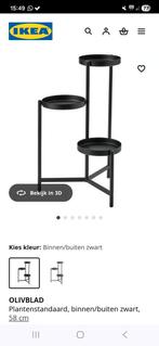 Plantenstandaard IKEA Olivblad, Minder dan 55 cm, Gebruikt, Metaal of Aluminium, Rond