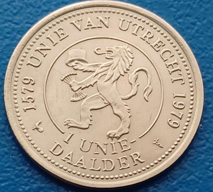 1 Uniedaalder 1579 -1979 Utrecht - 1979, Postzegels en Munten, Penningen en Medailles, Overige materialen, Nederland, Verzenden
