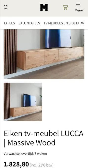 Eiken TV dressoir Showroomodel 2-3-4-6-8 deurs bezorgen 25,- beschikbaar voor biedingen