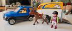 Playmobil manege paardentrailer met auto + paard en amazone, Kinderen en Baby's, Speelgoed | Playmobil, Ophalen of Verzenden