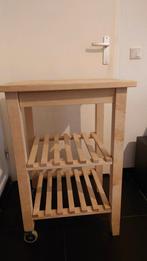 IKEA BEKVÄM Roltafel - Berkenhout - 58x50 cm, Ophalen, Gebruikt, 50 tot 100 cm, Minder dan 100 cm
