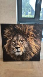 Schilderij Leeuw mat, Ophalen of Verzenden, Zo goed als nieuw, Schilderij, 75 tot 100 cm