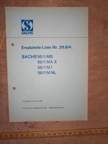 onderdelen documentatie Sachs 50/1 beschikbaar voor biedingen