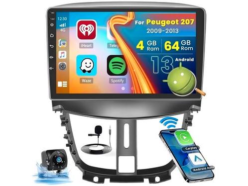 Apple CarPlay 4+64G Android 13 Peugeot 207 2006-2015, 9-inch, Auto diversen, Autoradio's, Nieuw, Ophalen of Verzenden