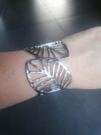 Armband blad in de kleur zilver, Verzenden, Nieuw, Zilver, Overige materialen