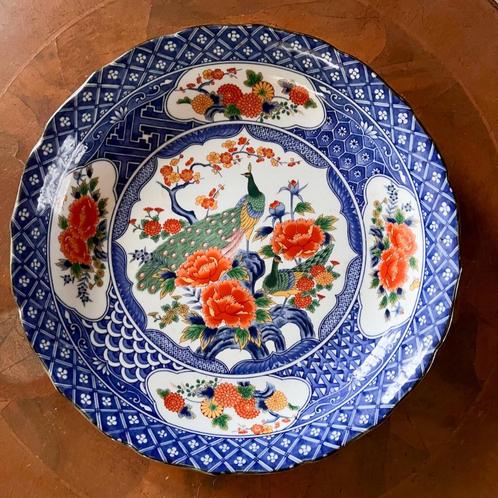 Groot kleurrijk Japans sierbord - Arita Ware, Antiek en Kunst, Antiek | Porselein, Ophalen of Verzenden