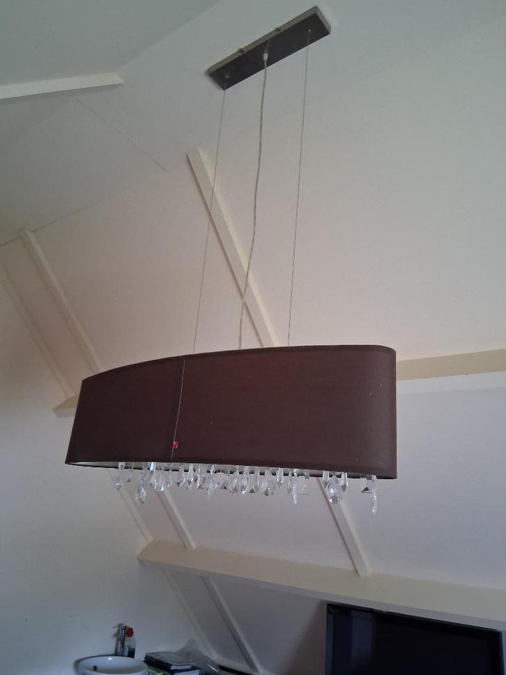 Hanglamp 1,00 x 0,25 mtr., Huis en Inrichting, Lampen | Hanglampen, Zo goed als nieuw, Minder dan 50 cm, Stof, Ophalen