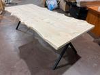 Populieren boomstamtafel 250x100cm, Ophalen, Vijf personen of meer, Rechthoekig, Nieuw