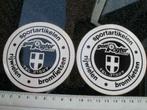 2x sticker gait rigter zwolle logo rijwielen bromfietsen, Verzamelen, Stickers, Verzenden, Zo goed als nieuw, Bedrijf of Vereniging