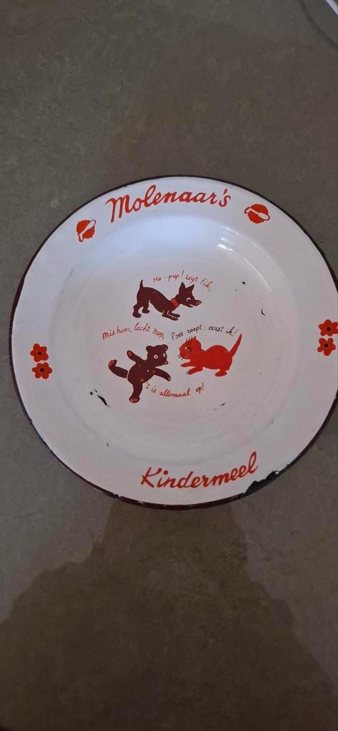 Molenaar's Kindermeel Emaille Bordje, Antiek en Kunst, Antiek | Emaille, Ophalen of Verzenden