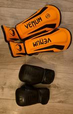 Kinderbokshandschoenen en scheenbeschermers, Overige, Vechtsportbescherming, Ophalen of Verzenden, Zo goed als nieuw