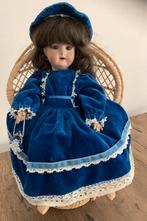 Mooie antieken pop met rieten stoeltje, Antiek en Kunst, Curiosa en Brocante, Ophalen