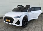 Kinder Auto Audi RS6 12v wit +RC / Leder / Rubberband NIEUW, Kinderen en Baby's, Speelgoed | Buiten | Voertuigen en Loopfietsen