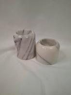 Marmeren Waxinelichthouders Set, Overige materialen, Ophalen of Verzenden, Zo goed als nieuw, Grijs
