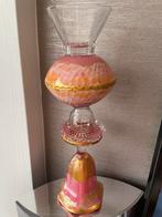 Handgemaakte glazen kandelaar, Ophalen of Verzenden, Zo goed als nieuw, Overige kleuren