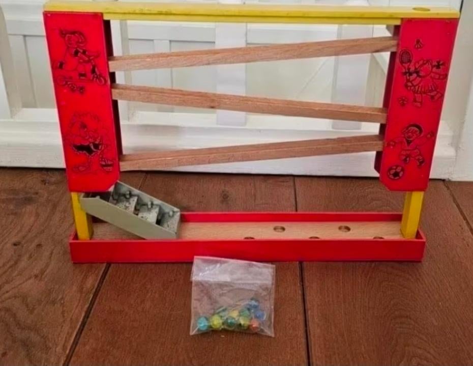 Knikker baan- Vintage- hout- Ook verzenden, Ophalen, Gebruikt, Overige typen