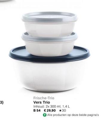 Tupperware verskommen trio, nieuw beschikbaar voor biedingen