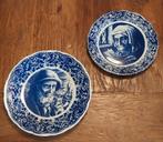 Set Wandborden Visser en Vissersvrouw Boch-Delftsblauw, Ophalen of Verzenden