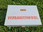 Oude retro verbanddoos esbaco schoolverbandtrommel 32 x 22 c, Ophalen of Verzenden, Zo goed als nieuw