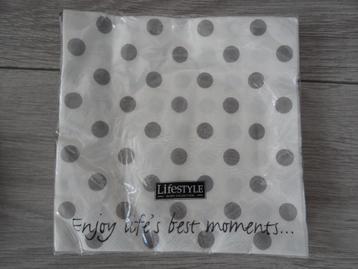 NIEUW! Lifestyle Home Collection Servetten Stippen >Snelle V beschikbaar voor biedingen