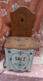 oude zoutbak/ keukenpot porselein/ voorraadbak zout/ Salz, Ophalen of Verzenden