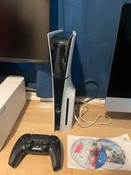 Playstation 5 disk slim 1TB + 2 games, Spelcomputers en Games, Spelcomputers | Sony PlayStation 5, Ophalen of Verzenden, Zo goed als nieuw